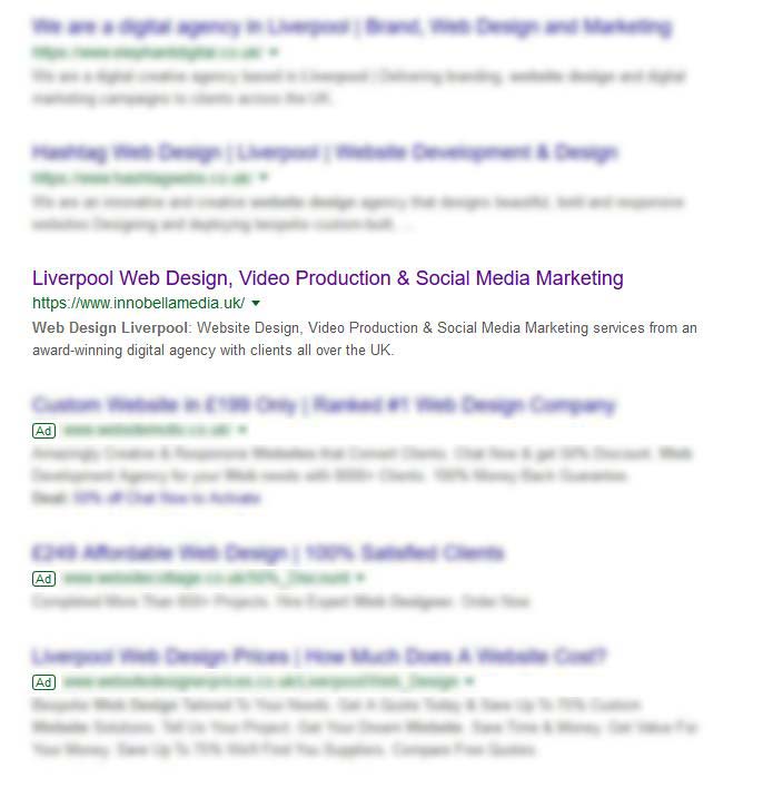 Liverpool Web Design Search Result